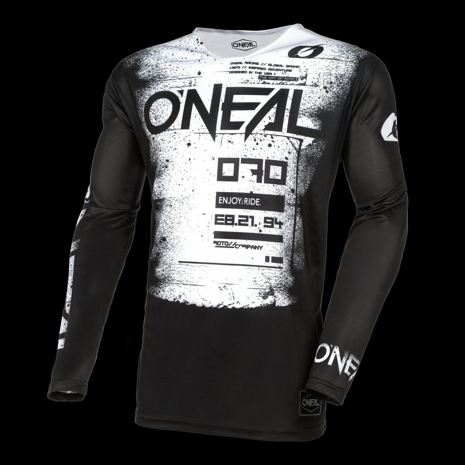 Motocross Jersey 242 O'Neal Mayhem Scarz Black / White Motocross Jersey