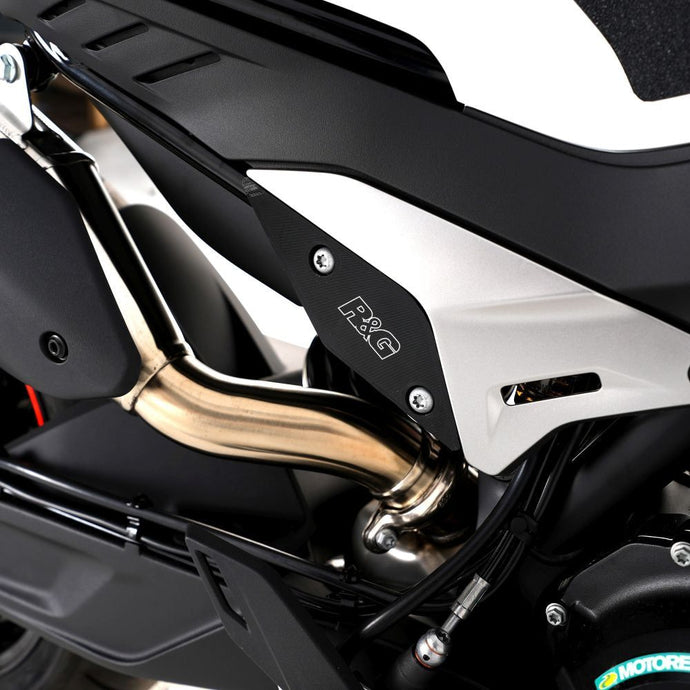 R&G Racing Black Rear Foot Rest Delete Blanking Plates For 2023-2024 CF-Moto 800NK Sport