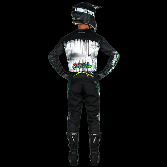 Motocross Jersey 242 O'Neal Element Rancid Black / White Motocross Jersey