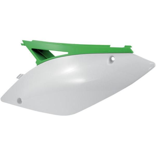 Load image into Gallery viewer, Acerbis White/Green Side Number Plate for Kawasaki - 2141731050
