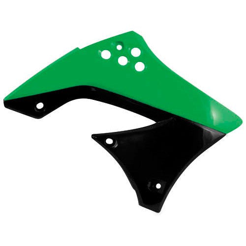 Load image into Gallery viewer, Acerbis Original Green/Black 09 Radiator Shrouds for Kawasaki - 2141711089
