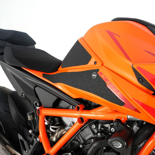 R&G Racing Black Tank Traction Grips For 2024 KTM 1390 Super Duke R EZRG520BL