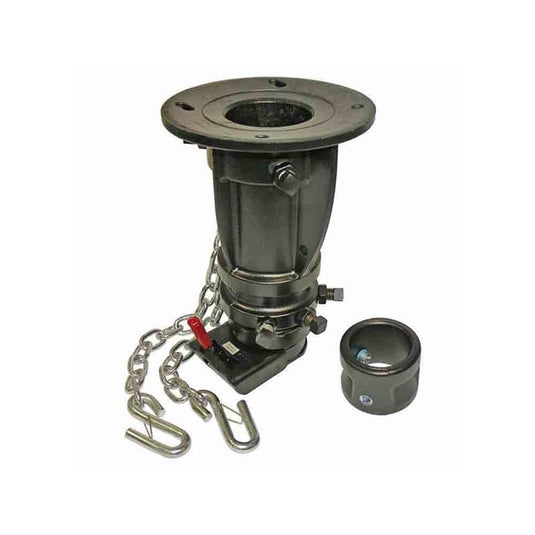 Cushioned Coupler Adapter - Fifth Wheel Trailer To Gooseneck Hitch - Height Adjustable