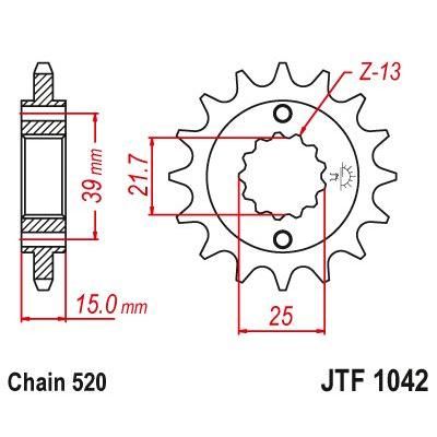 Load image into Gallery viewer, JT Sprockets Front Steel Sprocket 14 Tooth 14T 520 Chain JTF1042.14
