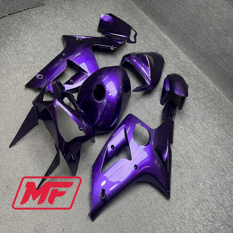 Load image into Gallery viewer, Monster Fairings Full Kit Kawasaki ZX-6R 03-04 Gloss Purple + Windshield + Gas Tank Cover
