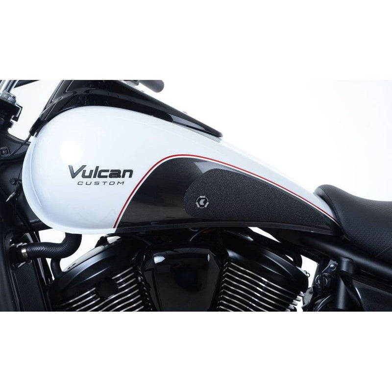 Load image into Gallery viewer, R&amp;G Racing Black Tank Traction Grips For 2006 Kawasaki Vulcan 900 VN900B Classic
