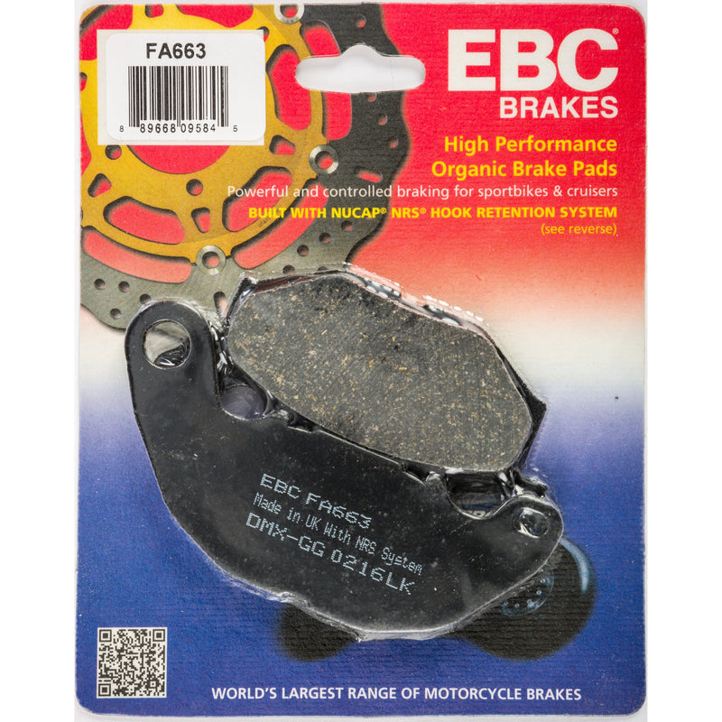 Load image into Gallery viewer, EBC 1 Pair Premium SFA Organic OE Replacement Brake Pads MPN FA663
