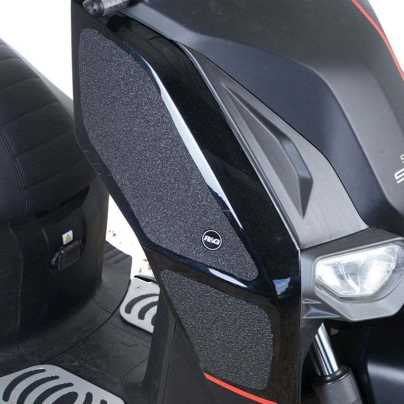 Load image into Gallery viewer, R&amp;G Racing Black Tank Traction Grips For 2020-2024 Super Soco CPx EZRG1900BL
