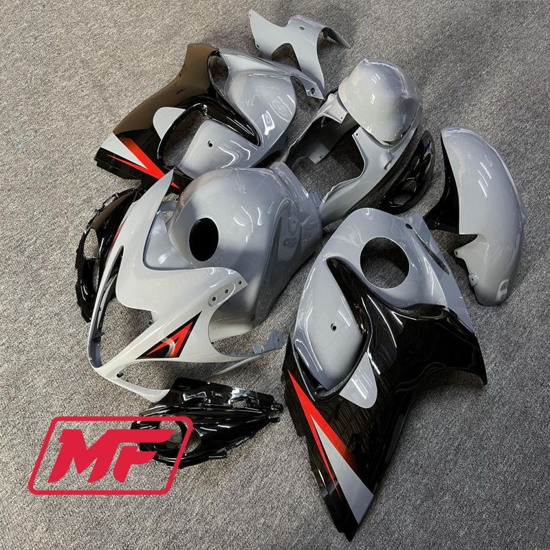 Load image into Gallery viewer, Monster Fairings Full Kit Suzuki GSXR1300 08-20 Nardo Grey Black Red + Windshield + Gas Tank Cover
