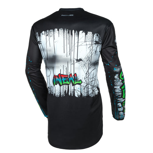 Motocross Jersey 242 O'Neal Element Rancid Black / White Motocross Jersey