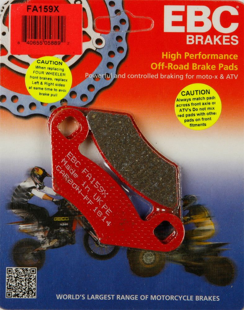 Load image into Gallery viewer, EBC 1 Pair Performance X-Series Carbon Brake Pads MPN FA159X
