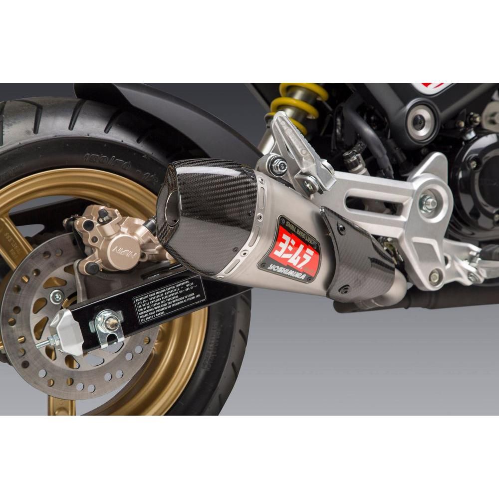 Yoshimura RS-9T Stainless Street Slip-On Exhaust with Carbon Fiber End Cap For Honda Grom 125 2022 12122BR520