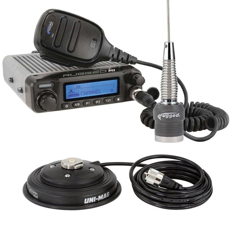 Load image into Gallery viewer, Rugged Radios Adventure Radio Kit - M1 Waterproof Powerful Business Band Mobile Radio Kit and External Speaker RK-M1-V-SPK
