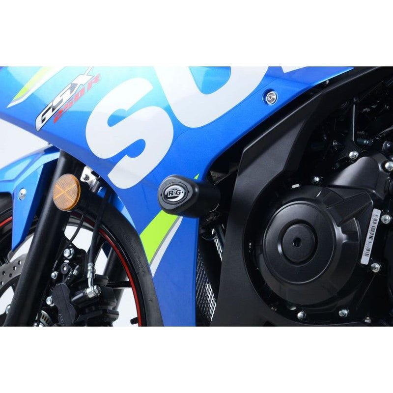 Load image into Gallery viewer, R&amp;G Racing Red Aero Style No-cut Crash Protectors For 2017-2020 Suzuki GSX250R

