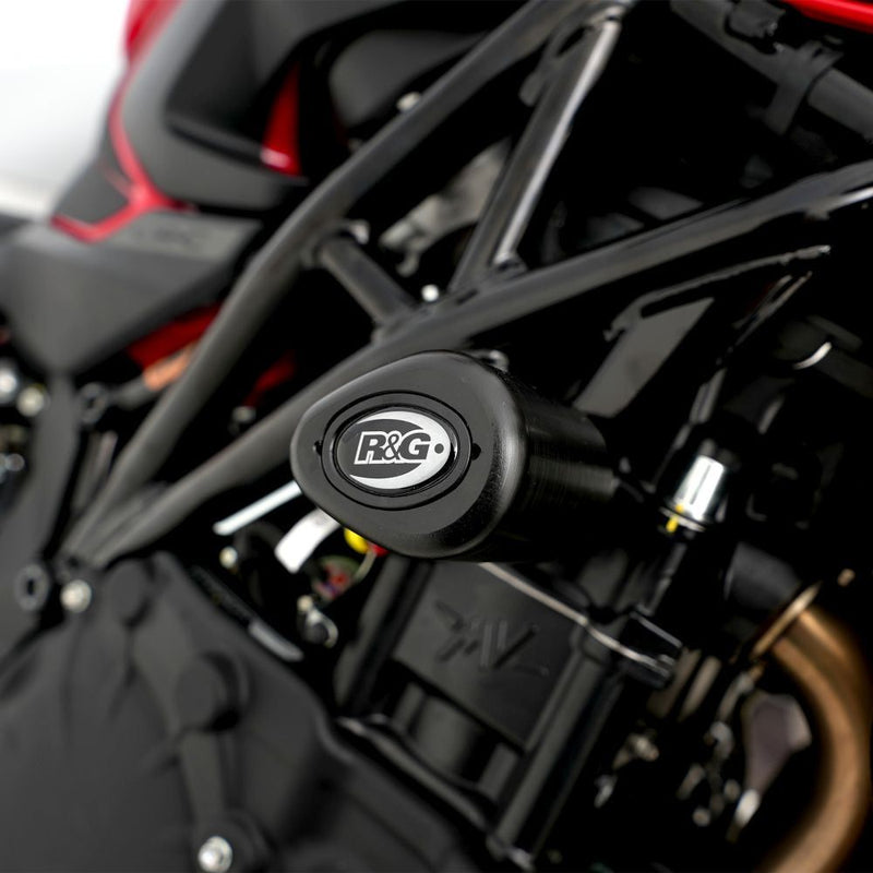 Load image into Gallery viewer, R&amp;G Racing Black Aero Style Crash Protection Bobbins For 2020-2024 MV Agusta Brutale 1000RR
