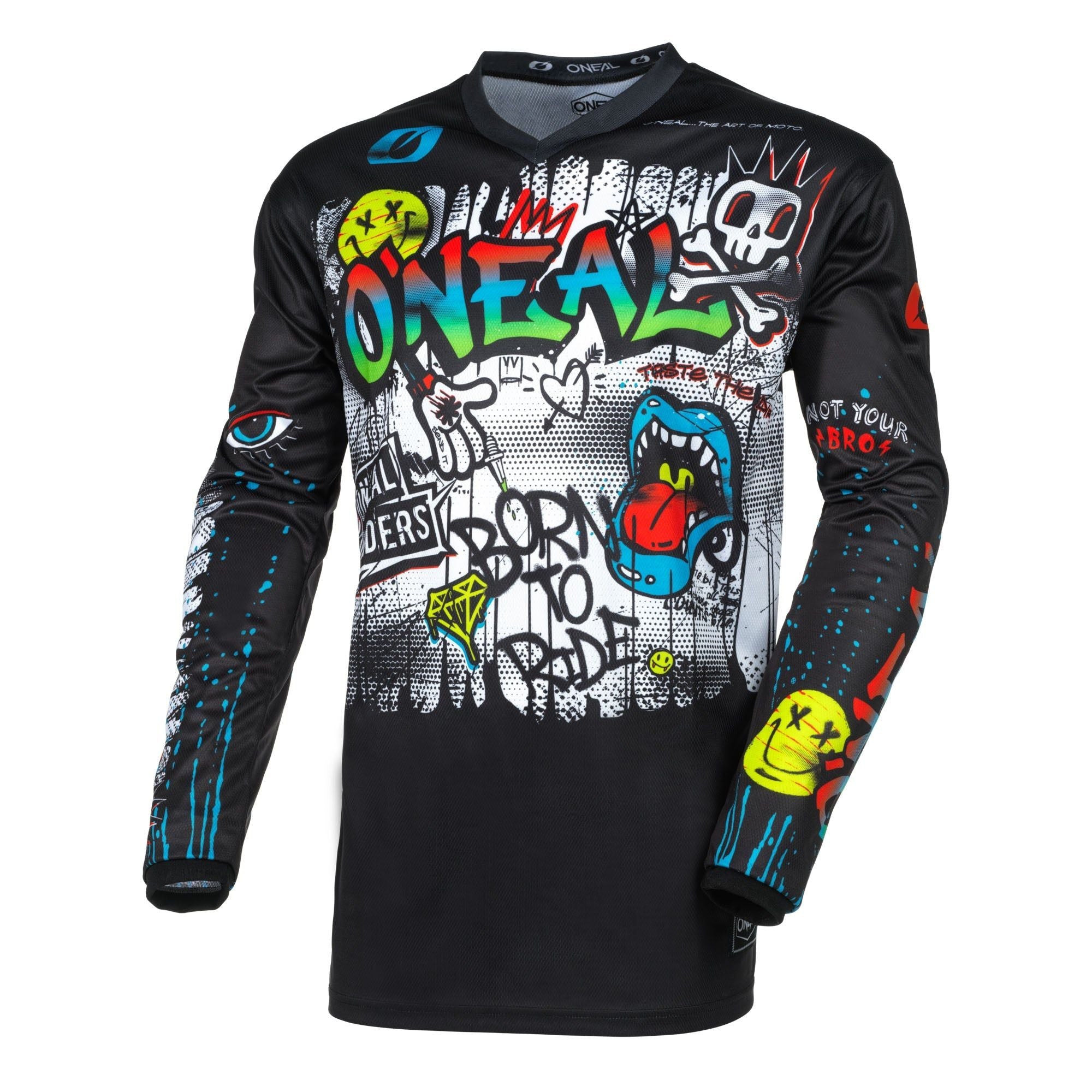 Motocross Jersey 242 O'Neal Element Rancid Black / White Motocross Jersey
