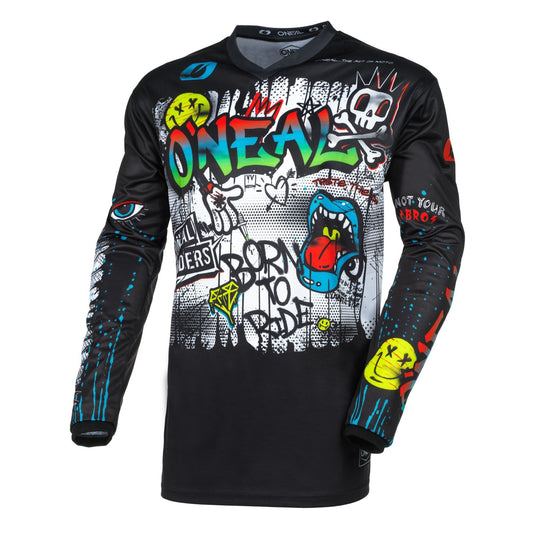 Motocross Jersey 242 O'Neal Element Rancid Black / White Motocross Jersey