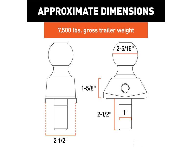 Load image into Gallery viewer, RockerBall 2-5/16 inch Cushioned Hitch Ball 1 inch Shank
