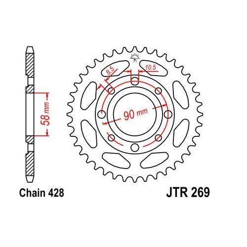 Steel Rear Sprocket 35T for Street HONDA CB125S 1973-1982