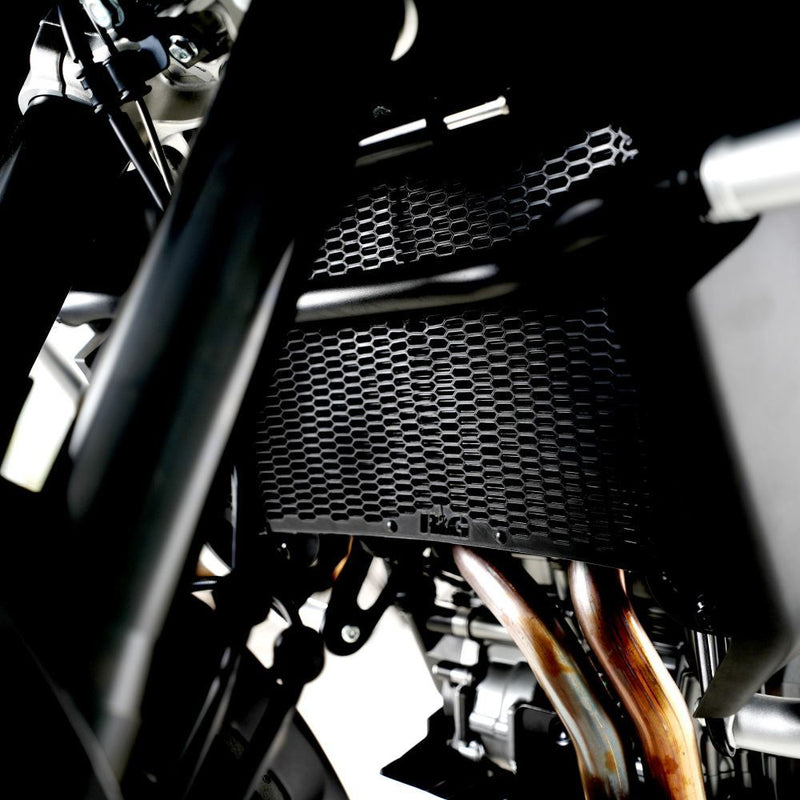 Load image into Gallery viewer, R&amp;G Racing Matt Black PRO Radiator Guard RAD0325PROBK
