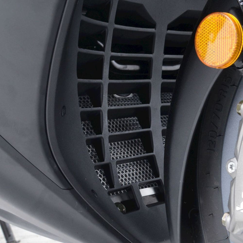 Load image into Gallery viewer, R&amp;G Racing Silver Aluminum Radiator Guard For 2018-2019 Kymco AK 550 RAD0252SI
