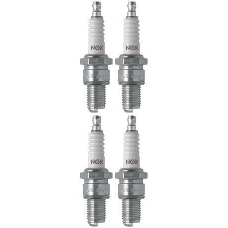 Set 4 NGK Standard Spark Plugs for Kawasaki KX125-B 1983 Engine 125cc