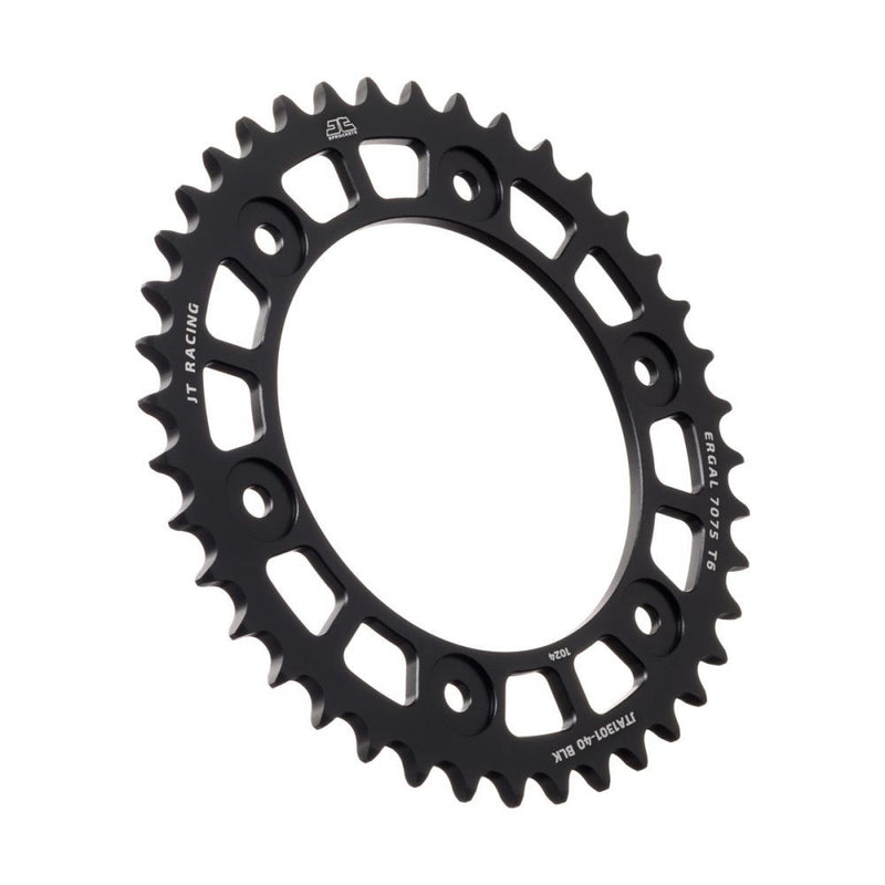 Load image into Gallery viewer, JT Sprockets Rear Racelite Aluminum Race Sprocket Black 40 Tooth 40T 520 Chain
