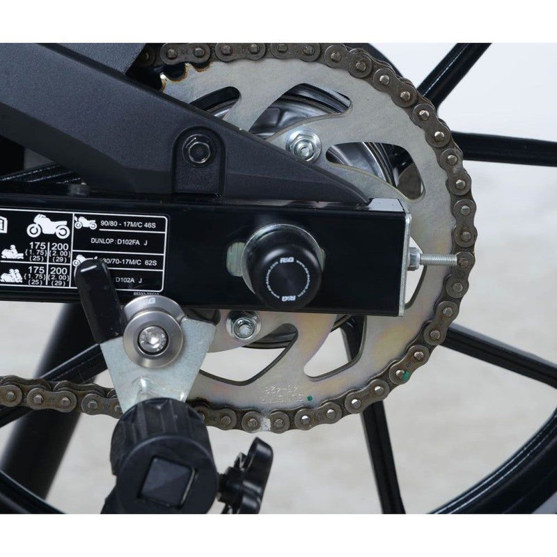 Load image into Gallery viewer, R&amp;G Racing Black Swingarm Protectors For 2017-2024 Suzuki GSX-R125
