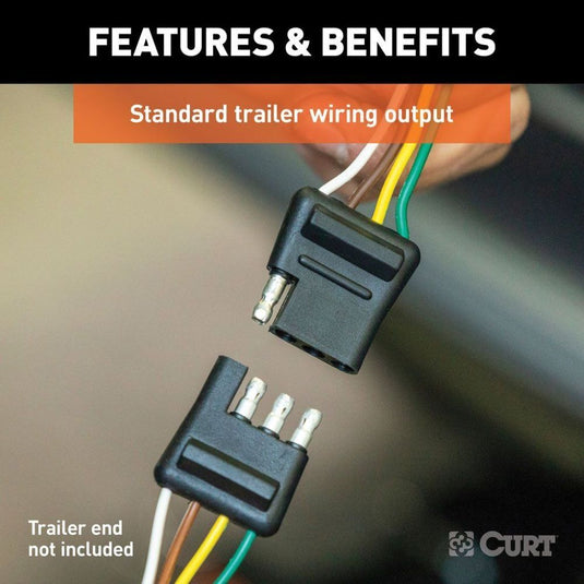 T-Connector Custom Wiring Harness, 4-Way Flat Output fits Select Ford Transit-150, 250, 350 & E-Transit Models (Replaced RE-67327)