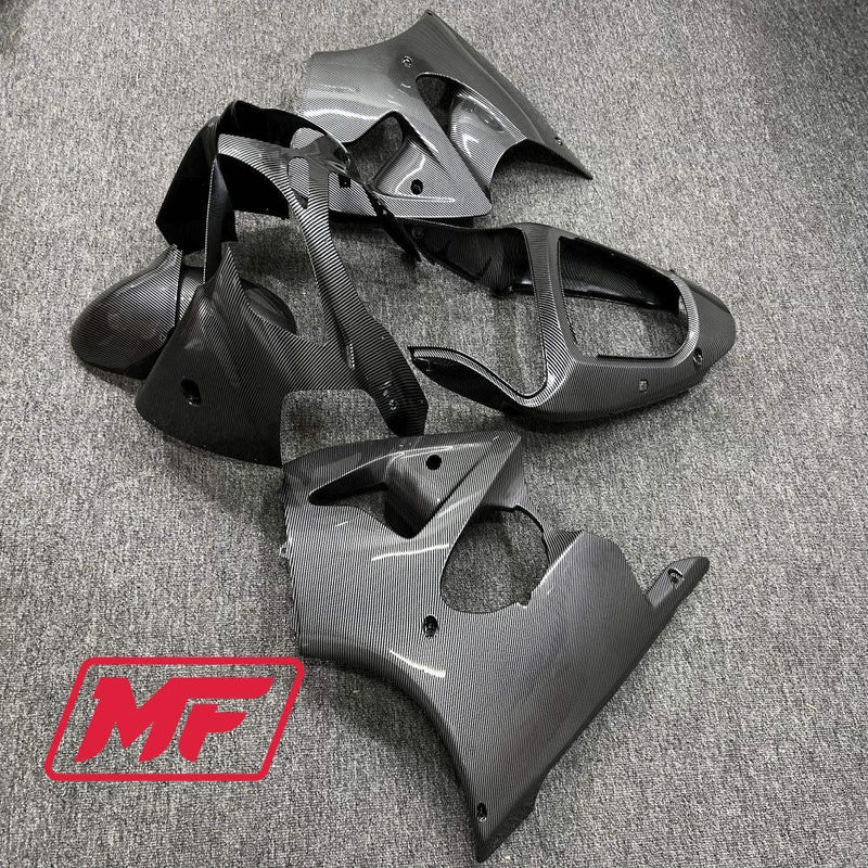 Load image into Gallery viewer, Monster Fairings Full Kit Kawasaki ZX-6R 00-02 Carbon Fiber Style + Windshield + Gas Tank Cover
