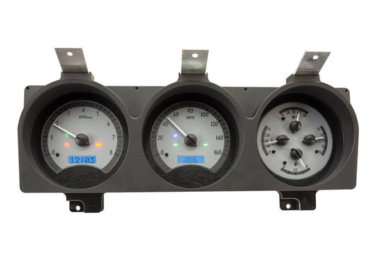Dakota Digital 1981-1993 Dodge Full-size Truck/Ramchargers VHX Silver Blue Display Gauge Kit VHX-81D-PU-S-B