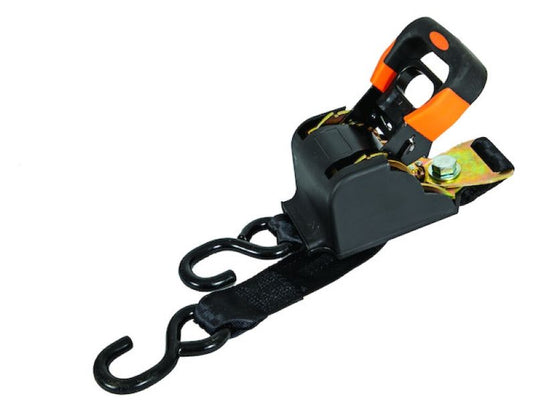 10 Foot Heavy Duty Spring Retractable Ratchet Tie Down - 1,000 lb. Working Load Limit (sold per each)