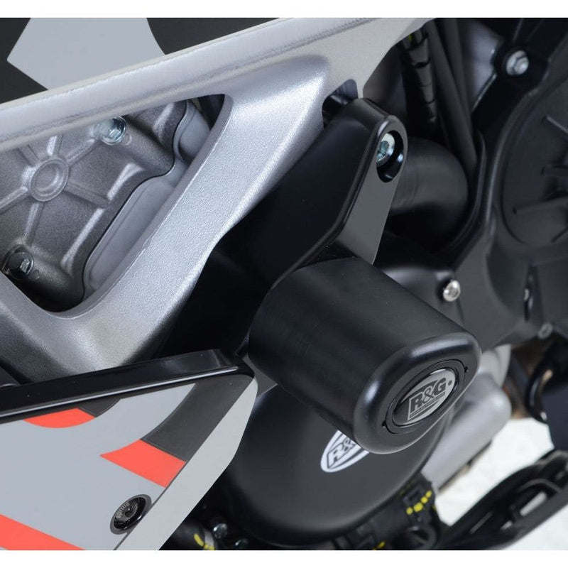 Load image into Gallery viewer, R&amp;G Racing Black Aero Style Crash Protection Bobbins For 2019-2020 Aprilia RSV4 1100 Factory

