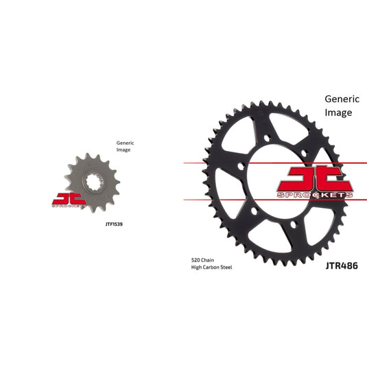 Front & Rear Sprocket Kit for Street KAWASAKI EX300 Ninja 2013-2016