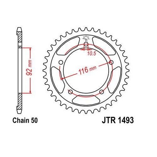 Load image into Gallery viewer, Steel Rear Sprocket 42T for Street KAWASAKI Ninja ZX-14 2012-2016
