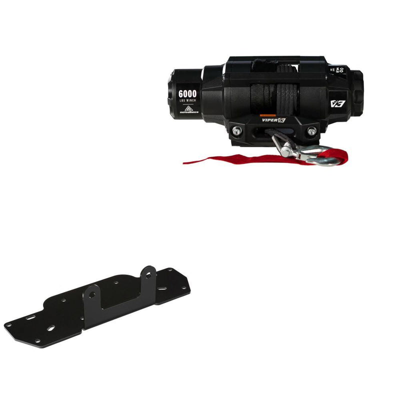 Load image into Gallery viewer, Viper 6000lbs V3 Winch Black Rope With Mount For Kawasaki Prairie 360 2002-2013

