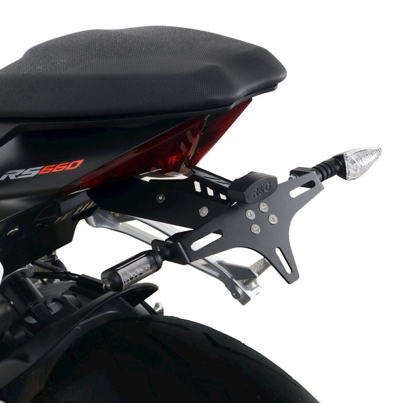 Load image into Gallery viewer, R&amp;G Racing Black Tail Tidy License Plate Holder For 2021-2024 Aprilia RS660
