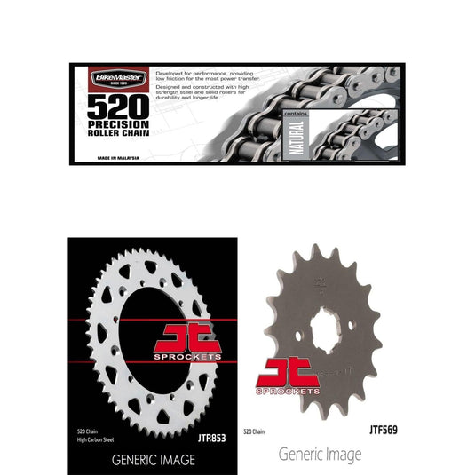 520 Precision Chain,Front & Rear Sprocket Kit YAMAHA YTZ250 Tri-Moto 1985-1986