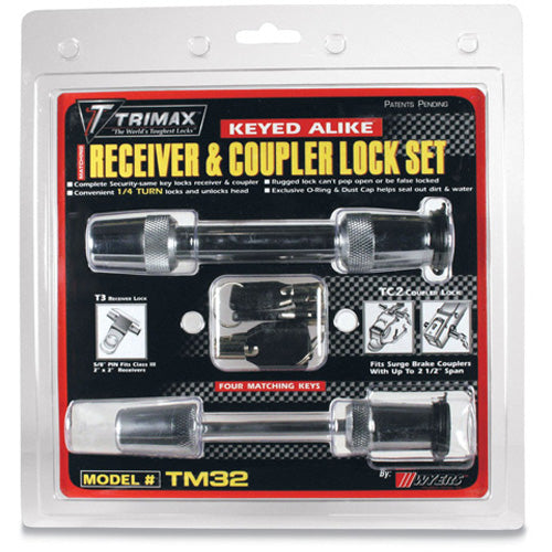 Load image into Gallery viewer, Trimax - TM32 - Premium Coupler Lock, Keyed-Alike Hardened Steel Lock Set
