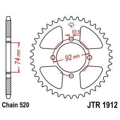 Load image into Gallery viewer, Front &amp; Rear Sprocket Kit for YAMAHA YTM200 K,L,N-Tri Moto 83-85 JT Sprockets

