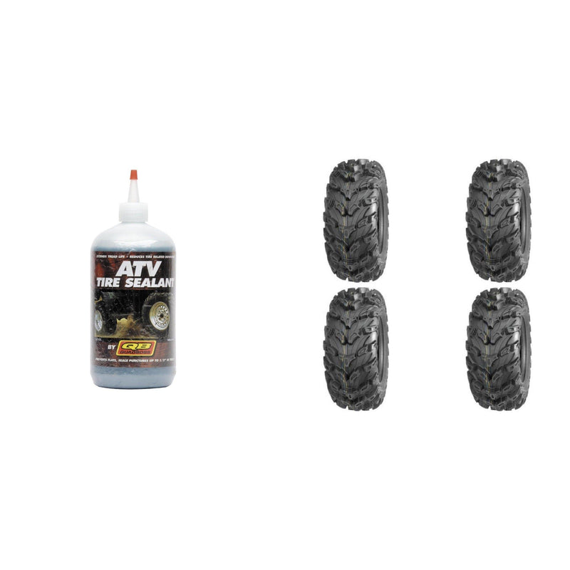 Load image into Gallery viewer, Set of 4 ATV QUADBOSS Tires (QBT672 27x9R-12 Front, 27x11R-12 Rear) with Sealant
