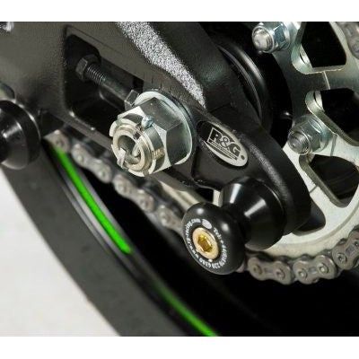 Load image into Gallery viewer, R&amp;G Racing Black Cotton Reels Offset For 2011-2015 Kawasaki Ninja ZX10R ZX1000
