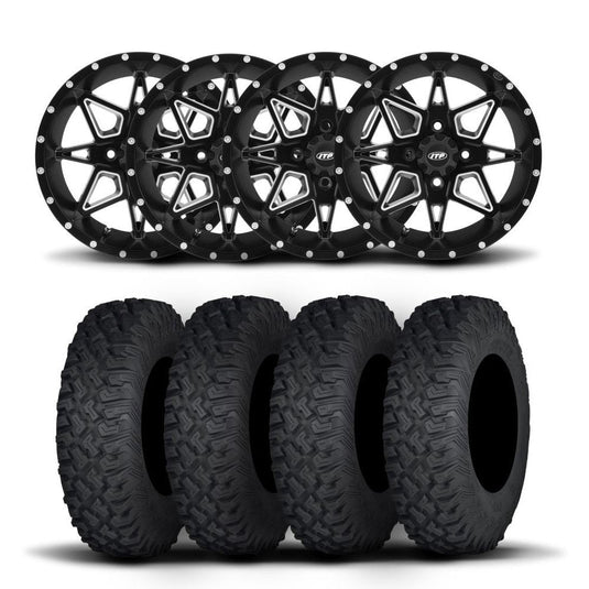 ITP Tornado 15" Matte Black Wheels And Coyote Tires [35x10R-15]
