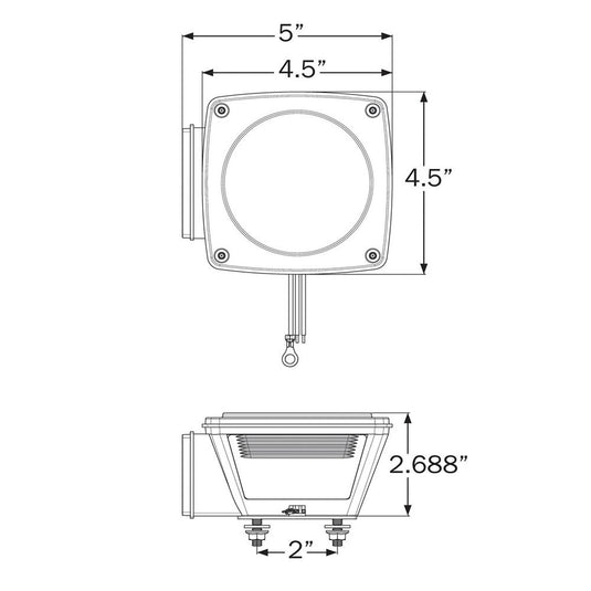 LED Combination tail light, Passenger side, Waterproof LED
