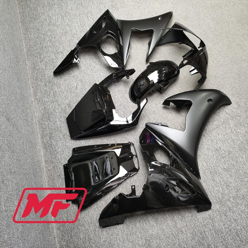 Load image into Gallery viewer, Monster Fairings Full Kit Yamaha YZF R6 03-04 Matte Black + Windshield + Gas Tank Cover
