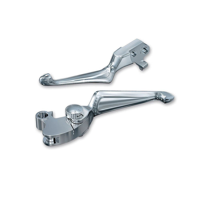 KURYAKYN ADJUST CLUTCH CHROME BOSS BLADES FOR 1997-2017 HARLEY CABLE CLUTCH 1080