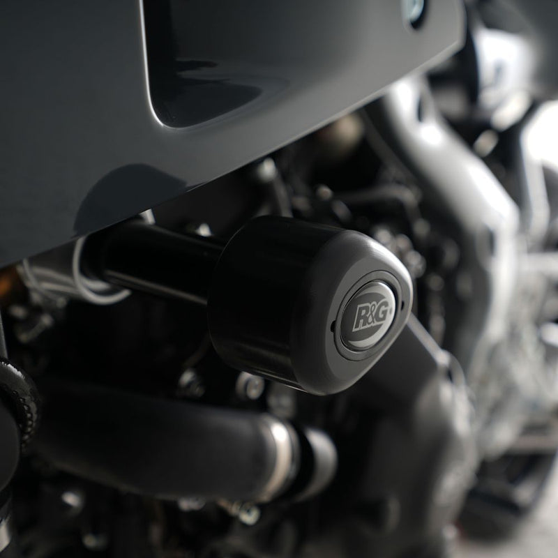 Load image into Gallery viewer, R&amp;G Racing Black Crash Protectors For 2024 Yamaha XSR900 CP0577BL
