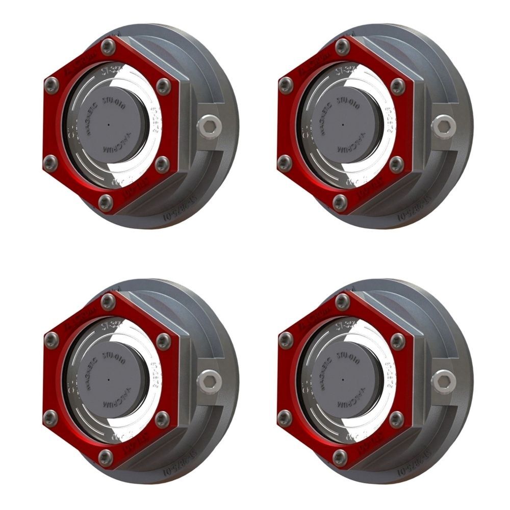 Set of 4 - ST-2875 Universal 2-7/8 Threaded Aluminum Alloy Hub Caps, fits 6K-8K axles