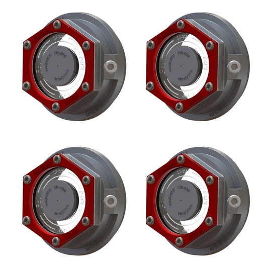 Set of 4 - ST-2875 Universal 2-7/8 Threaded Aluminum Alloy Hub Caps, fits 6K-8K axles