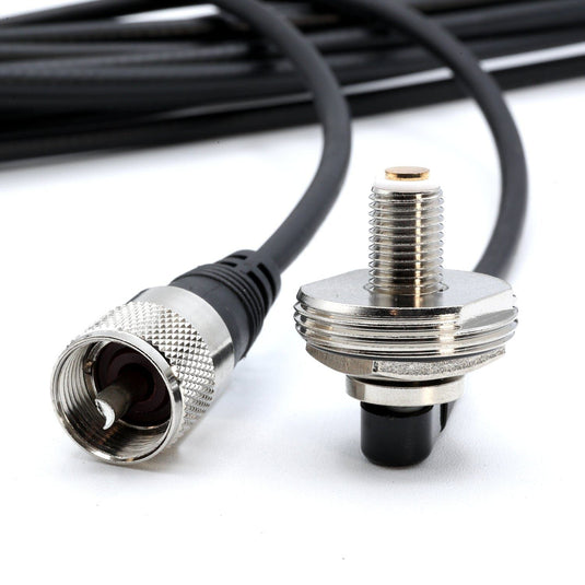 Rugged Radios 17 Ft Antenna Coax Cable with 3/8
